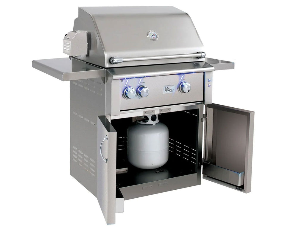 Parrilla de gas Alturi de 30 pulgadas y 2 quemadores, fabricada en Estados Unidos, con quemador trasero infrarrojo y kit de asador. 