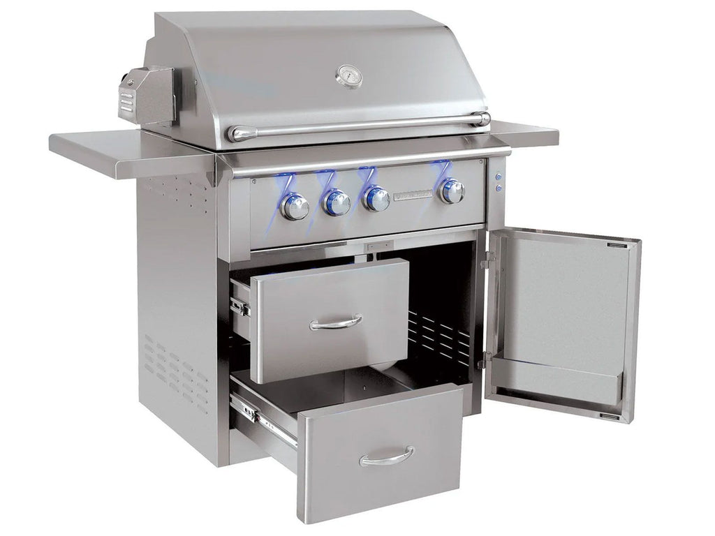 Parrilla de gas Alturi de 36 pulgadas y 3 quemadores, fabricada en Estados Unidos, con quemador trasero infrarrojo y kit de asador. 