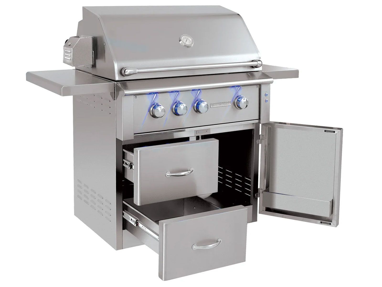 Parrilla de gas Alturi de 36 pulgadas y 3 quemadores, fabricada en Estados Unidos, con quemador trasero infrarrojo y kit de asador. 