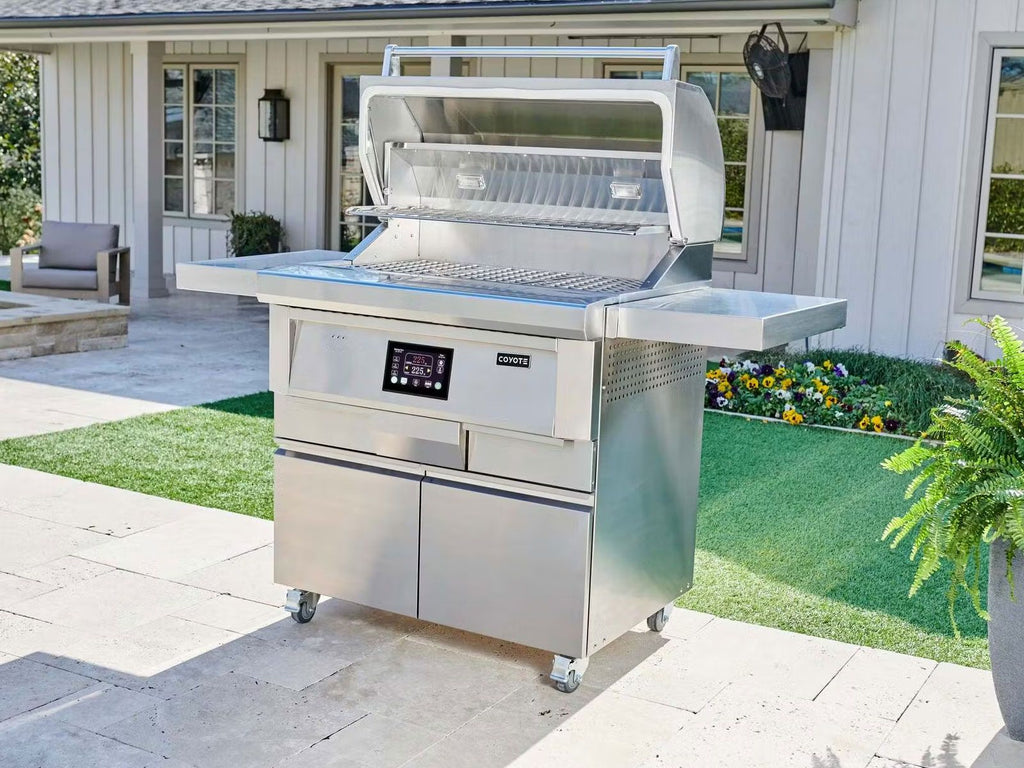 coyote next-gen 36-inch pellet grill with cart