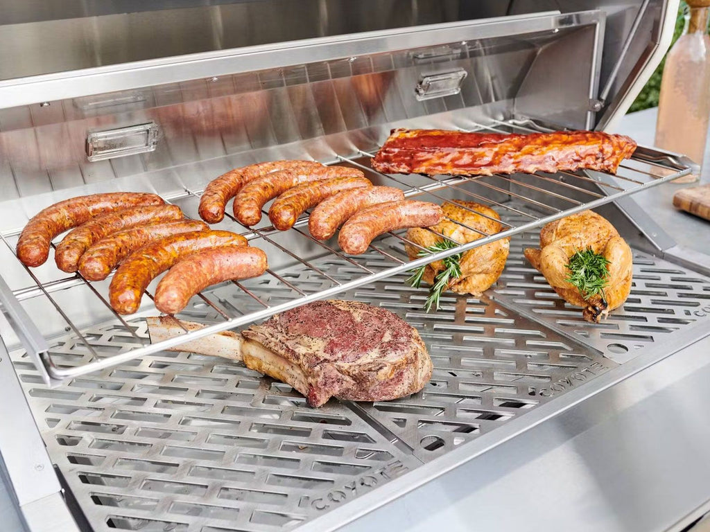 coyote next-gen 28-inch pellet grill with cart