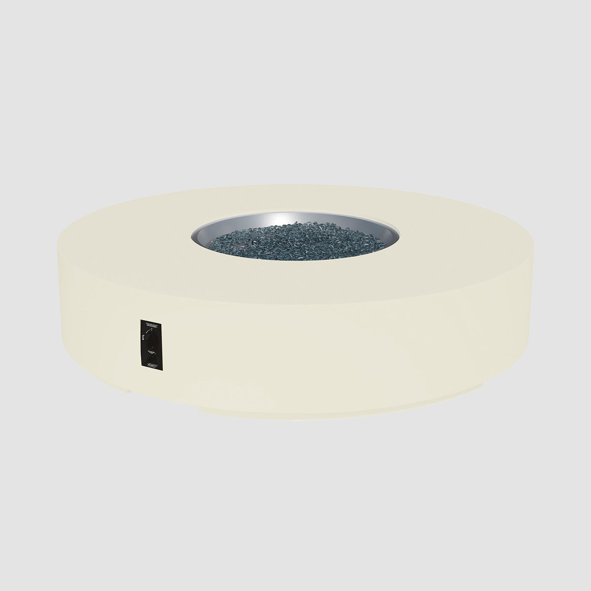 72-inch Cove Concrete round gas fire pit table in Linen