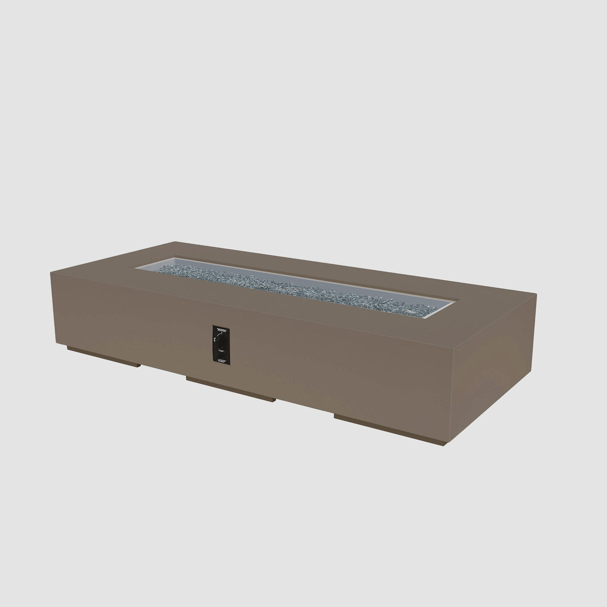 84-inch Cove Concrete Linear gas fire pit in Earth Stone