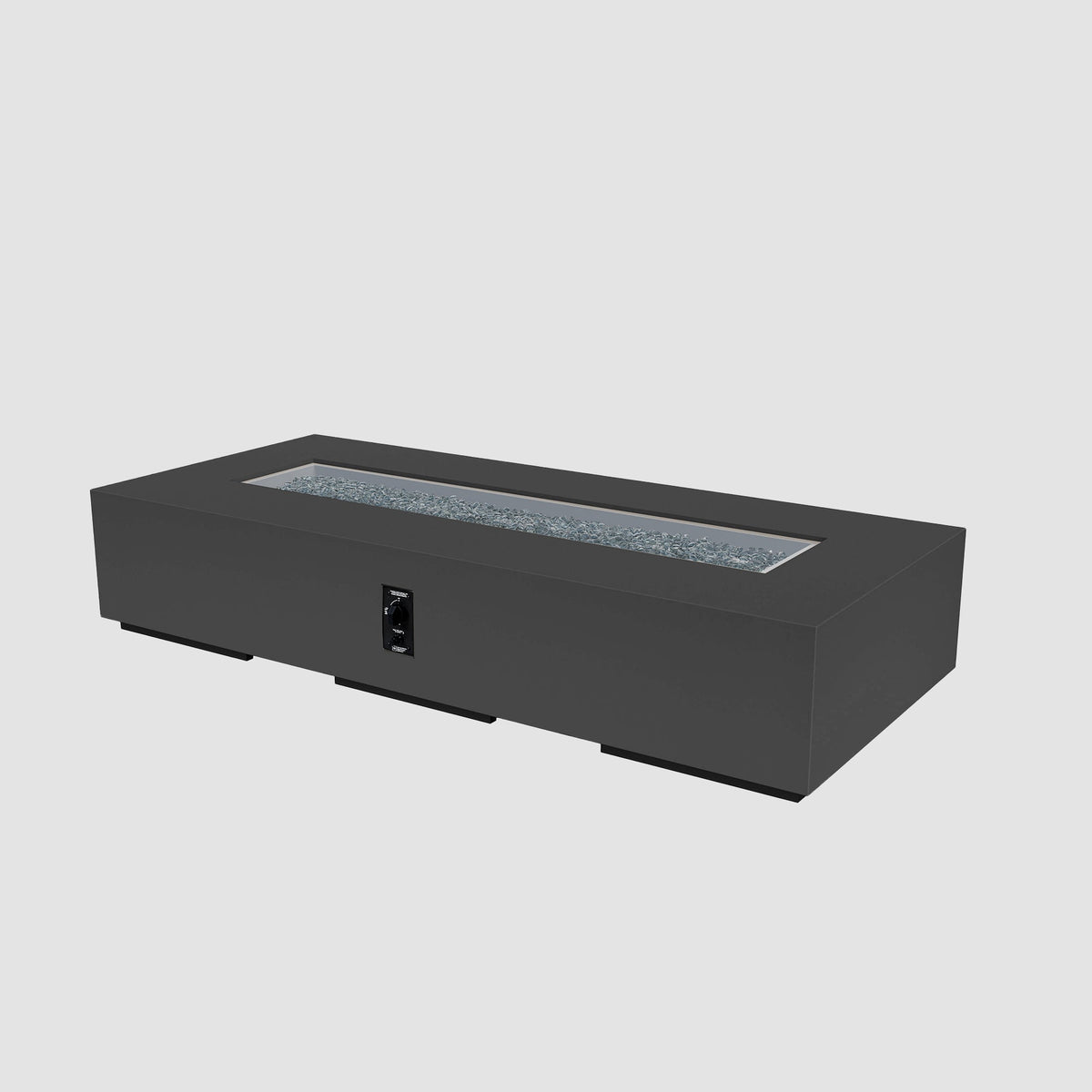 84-inch Cove Concrete Linear gas fire pit in Midnight Mist