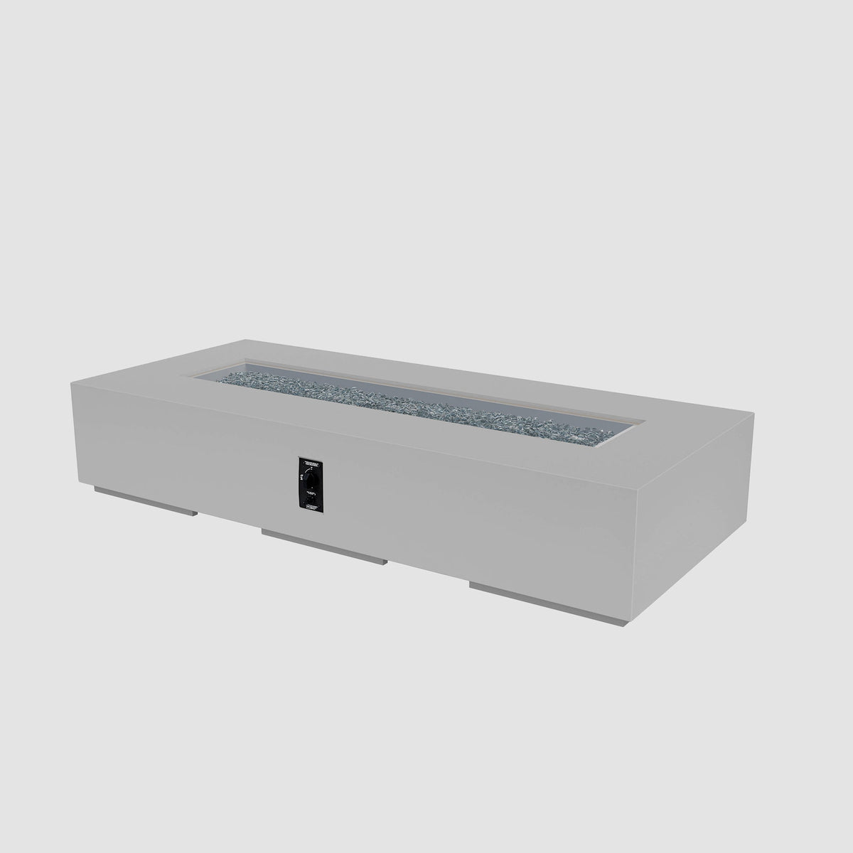 84-inch Cove Concrete Linear gas fire pit in Natural Grey
