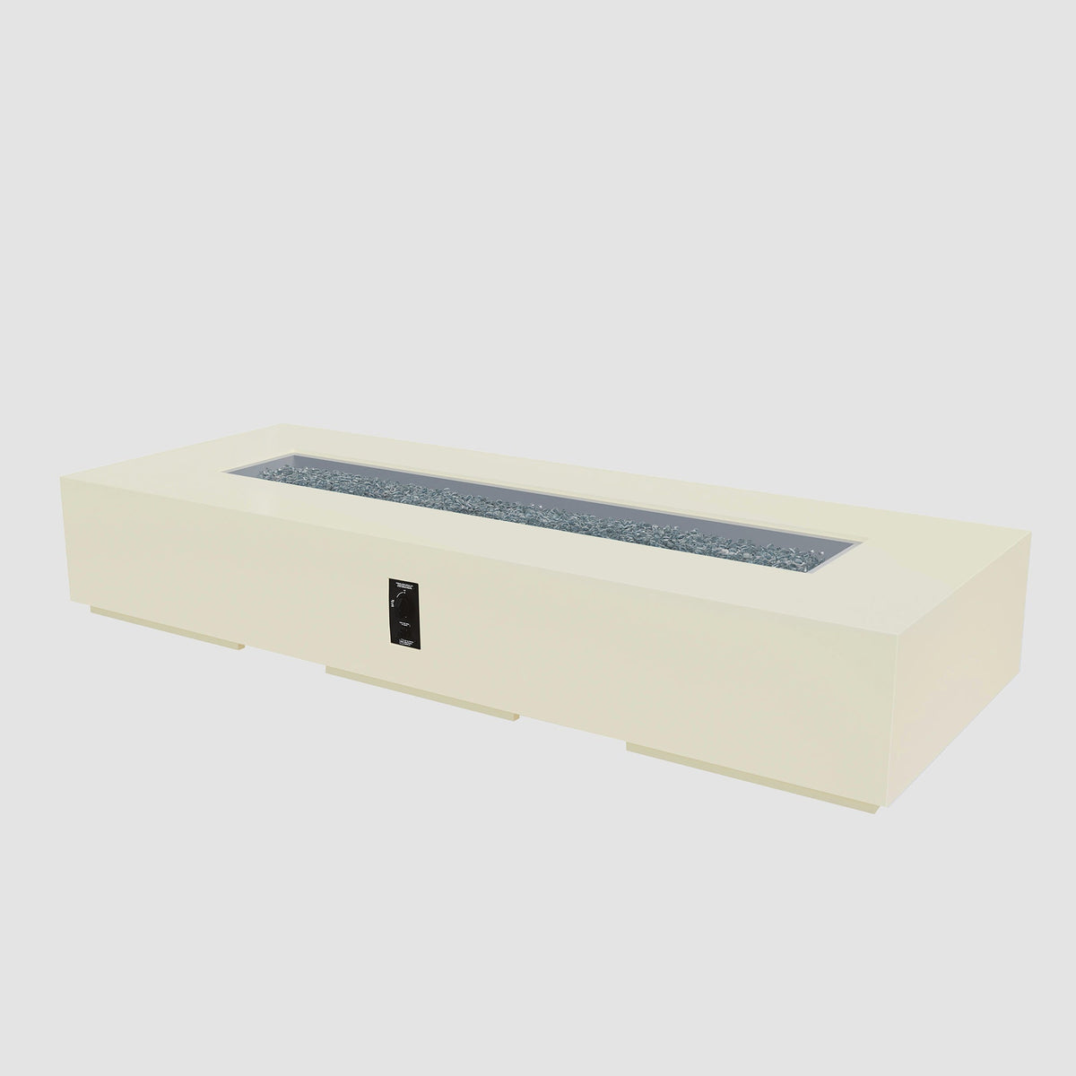 96-inch Cove Concrete Linear gas fire pit in Linen