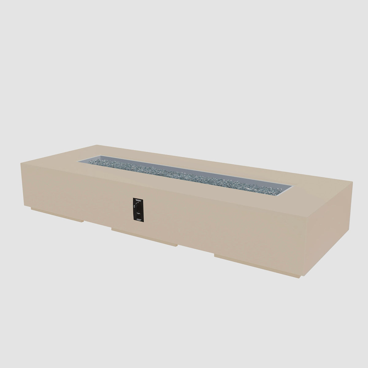 96-inch Cove Concrete Linear gas fire pit in Latte