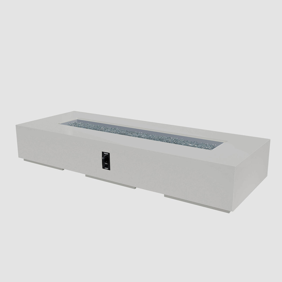 96-inch Cove Concrete Linear gas fire pit in Natural Grey