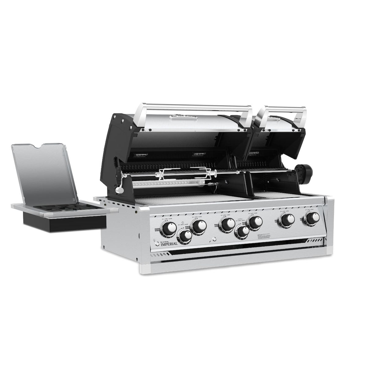 Broil King Imperial S690 6-Burner Built-In Gas Grill With Rotisserie & Side Burner
