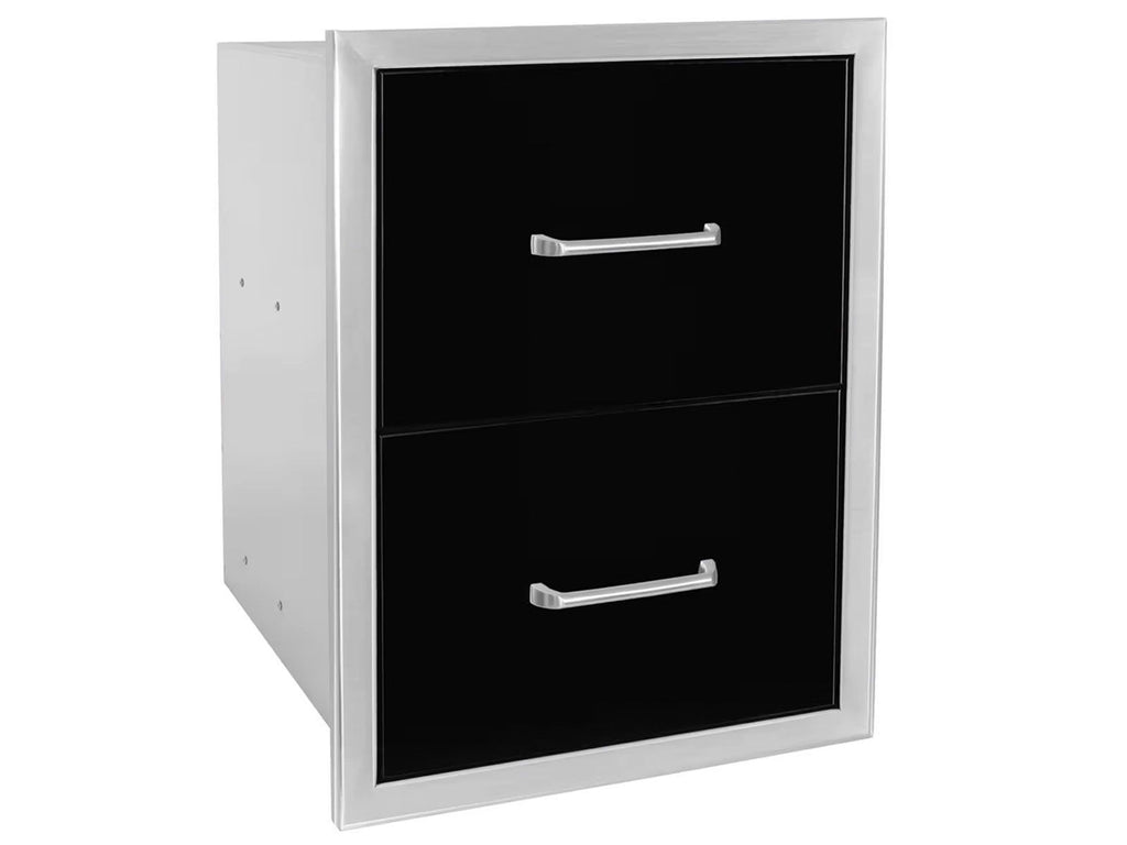 Wildfire 16 X 22 Black 304 Stainless Steel Double Access Drawer