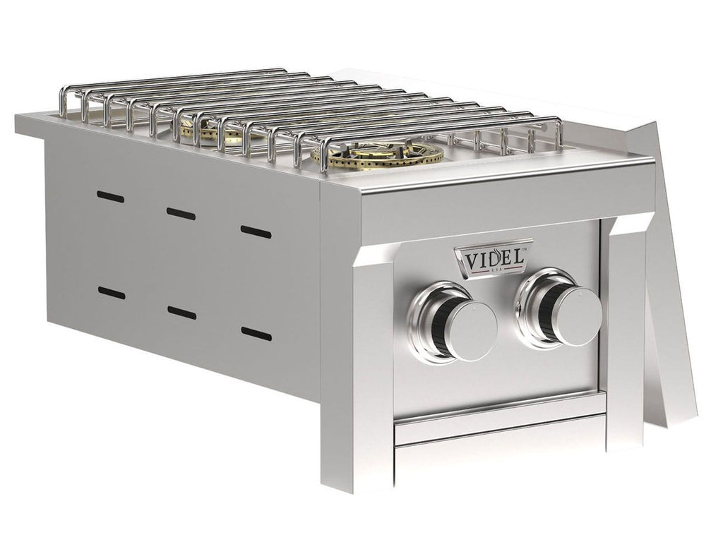 Videl 11-Ft Outdoor Kitchen Island with Gran Fuego 36-Inch 4-Burner Gas Grill