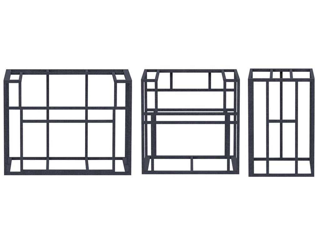 Videl 9-Ft Outdoor Kitchen Island with Gran Fuego 36-Inch 4-Burner Gas Grill
