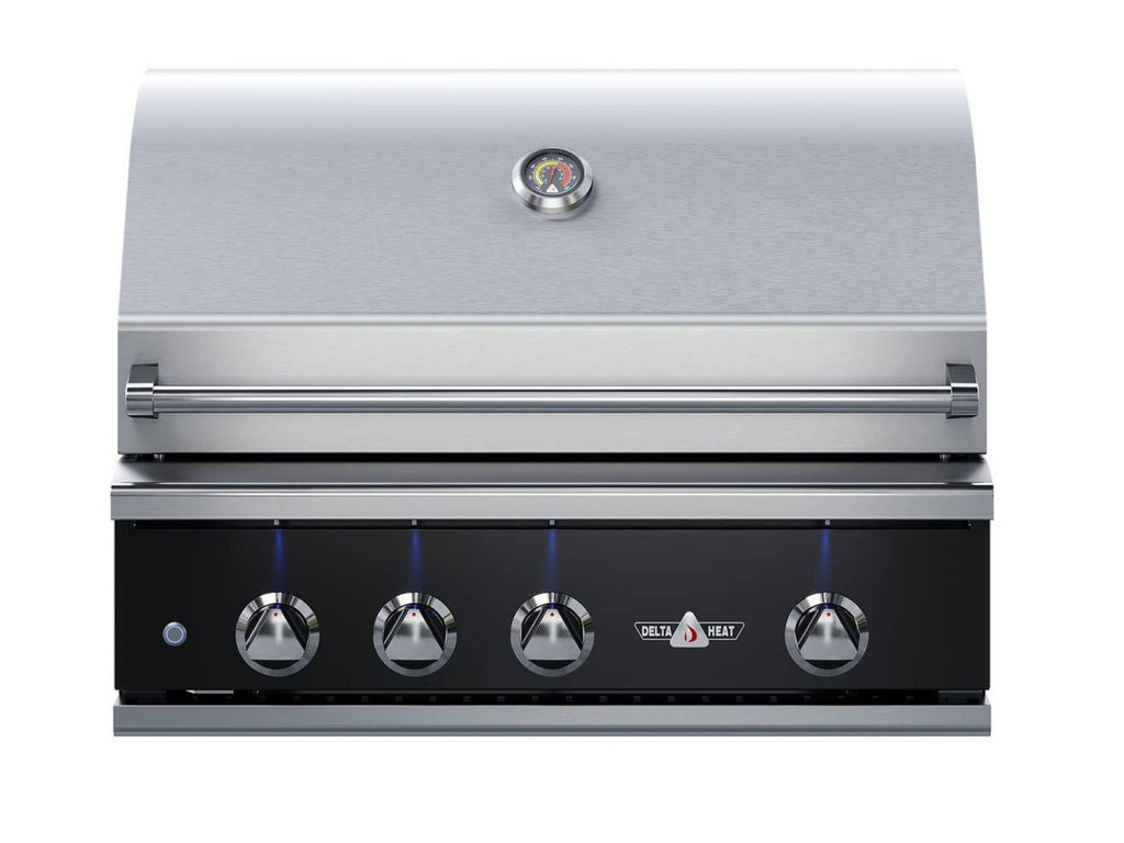 Isla de cocina exterior Challenger Designs de 1,9 m con parrilla a gas Delta Heat de 81 cm y refrigerador Dometic de 61 cm 