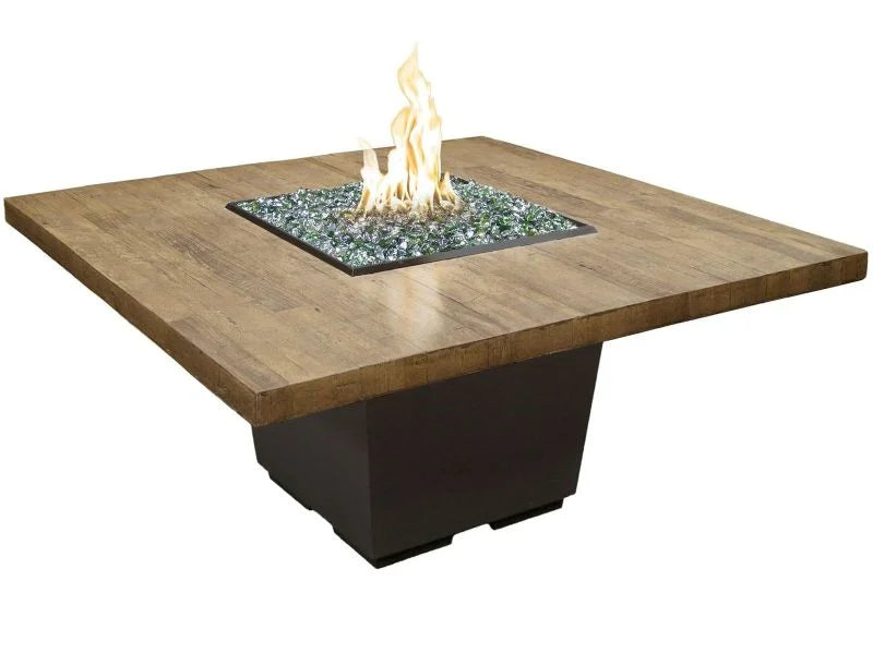 American Fyre Designs Reclaimed Wood Cosmopolitan Square Firetable