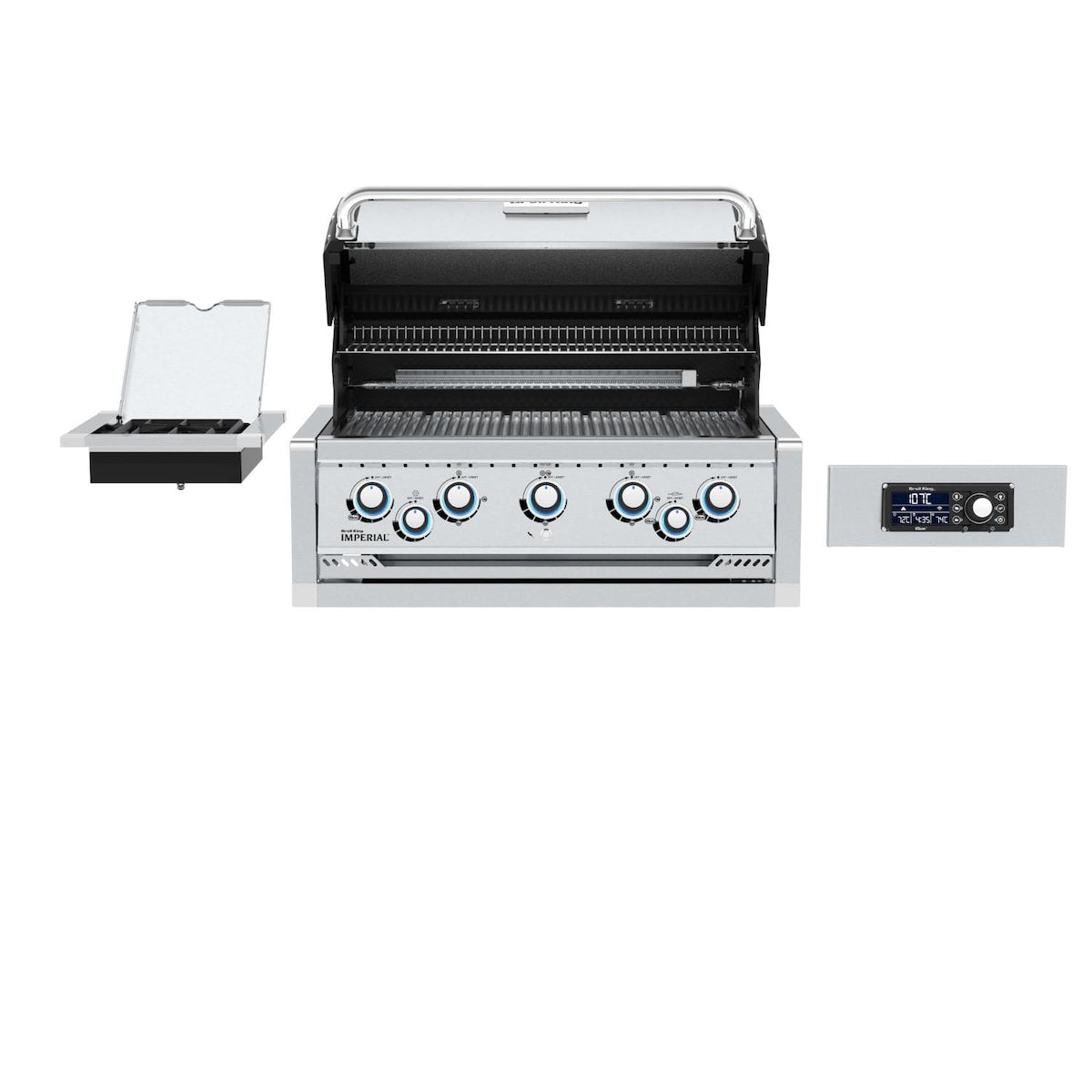 Broil King Imperial QS590 5-Burner Built-In Gas Grill With Rotisserie, Side Burner & iQue™ Technology Control