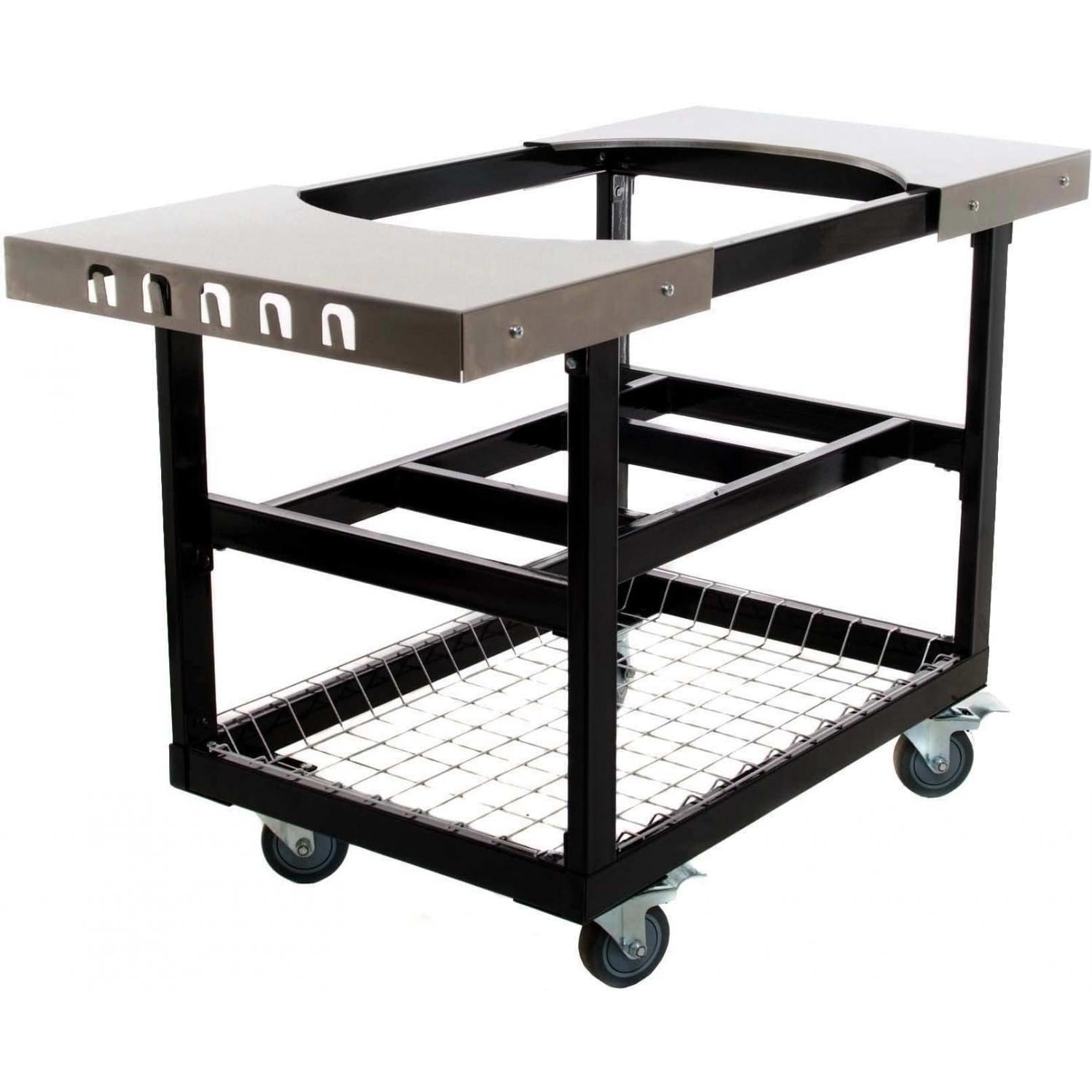Primo Steel Cart with Stainless Steel Side Tables for Oval XL and Large