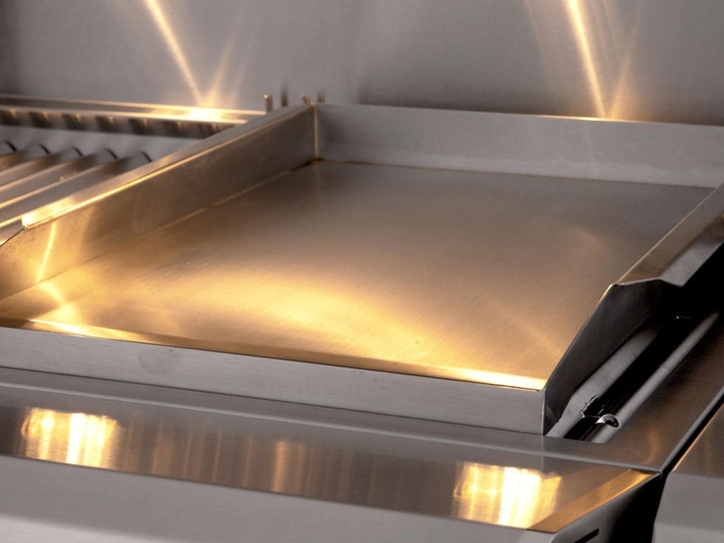 Parrilla híbrida de madera, carbón y gas Encore de 36 pulgadas, fabricada en Estados Unidos, con quemador infrarrojo y kit de asador. 