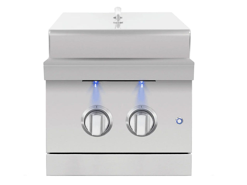 Parrillas de fabricación estadounidense Encore con quemador lateral doble 