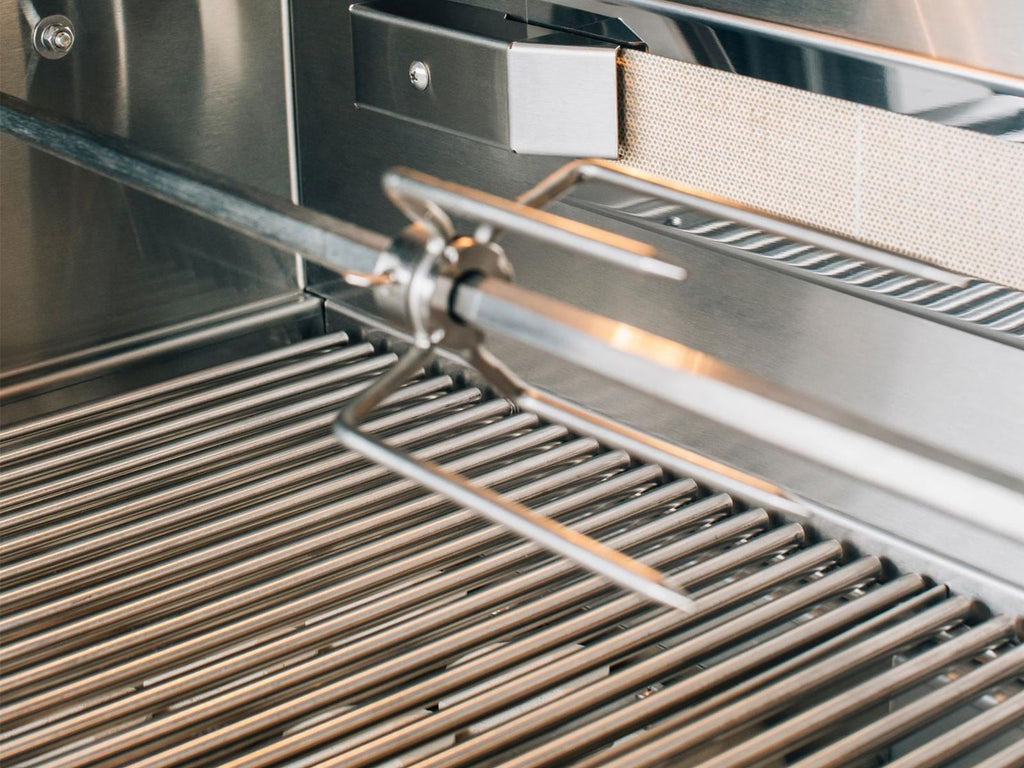 Parrilla de gas American Made Grills Estate de 36 pulgadas y 3 quemadores con quemador infrarrojo trasero y kit de asador 