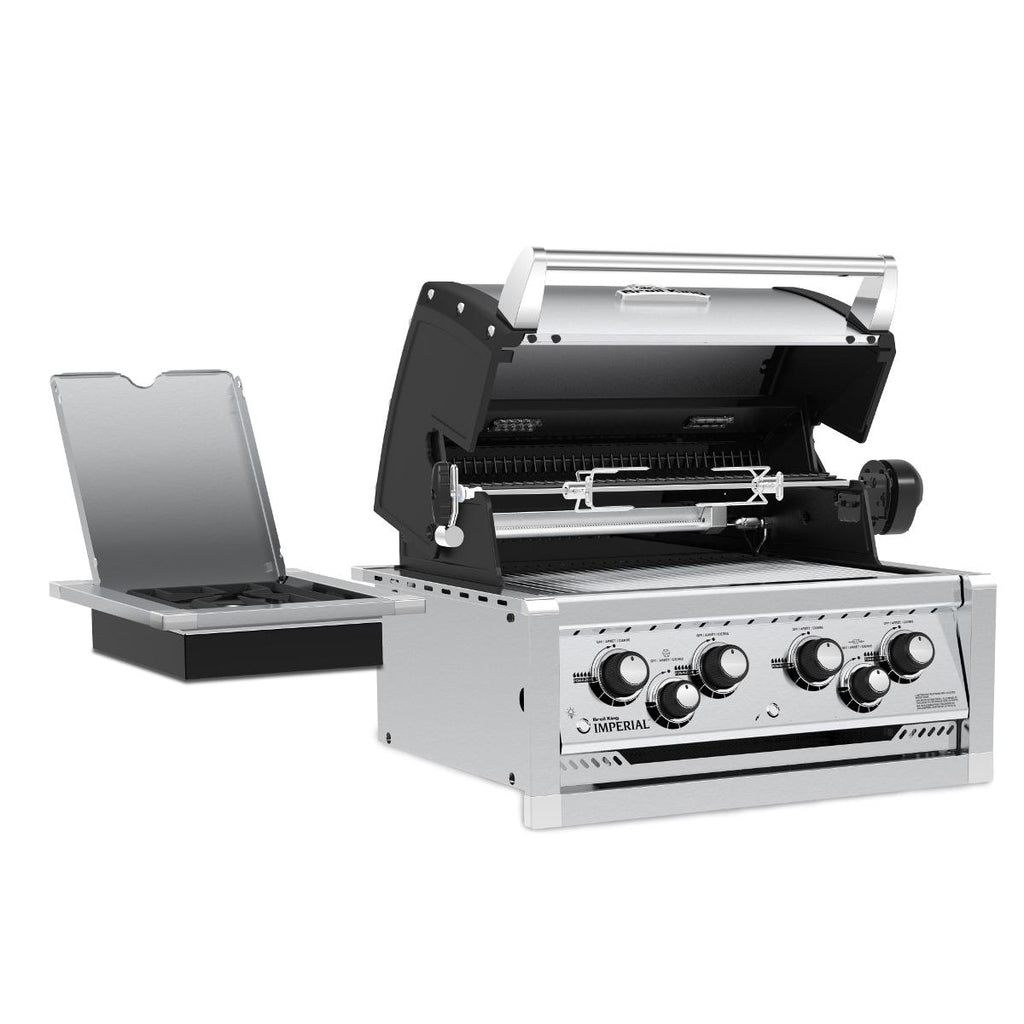 Broil King Imperial S490 4-Burner Built-In Gas Grill With Rotisserie & Side Burner