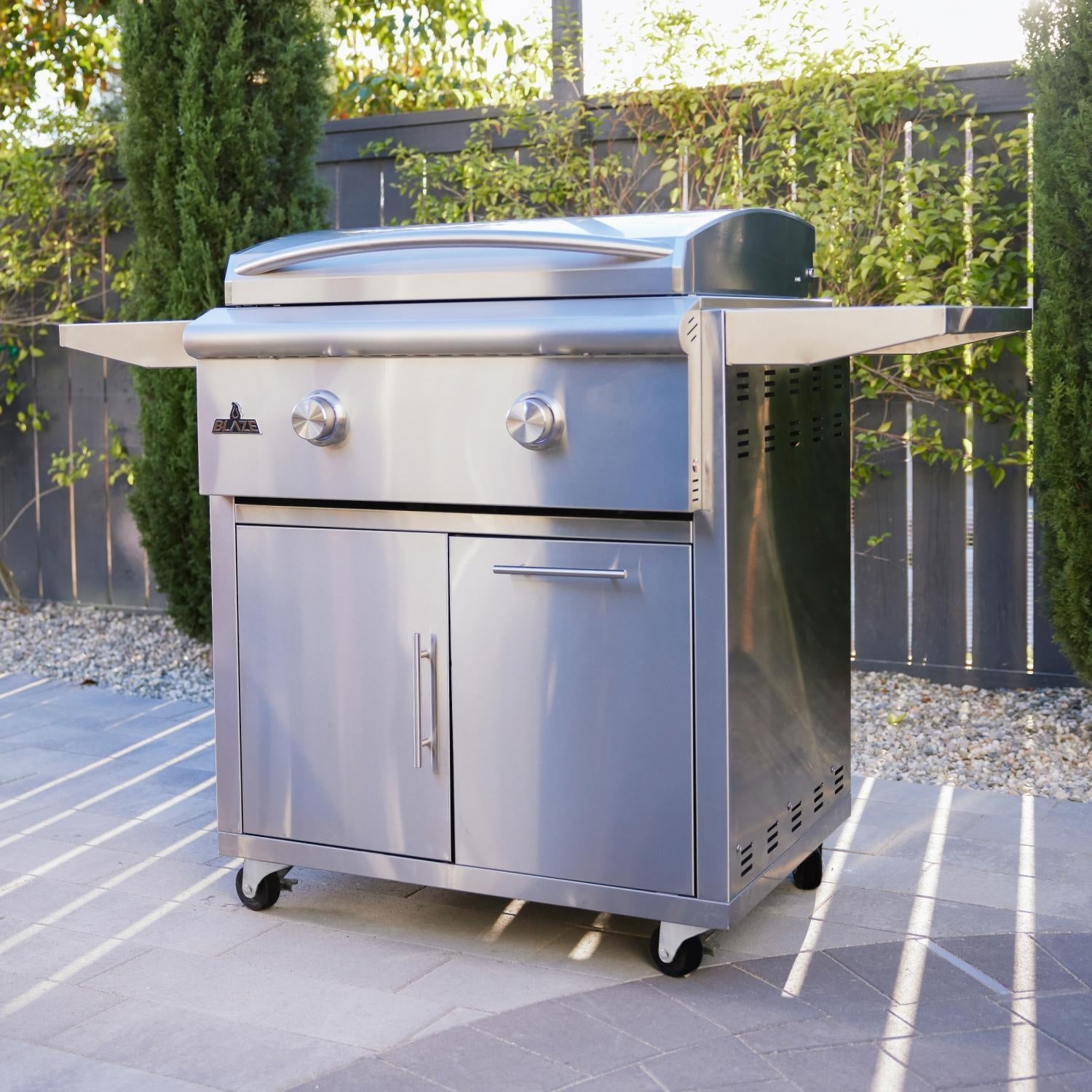 Blaze LTE+ 30-Inch Gas Griddle w/Lift-Assist Hood (BLZ-GRIDDLE-LTE3 + CART)