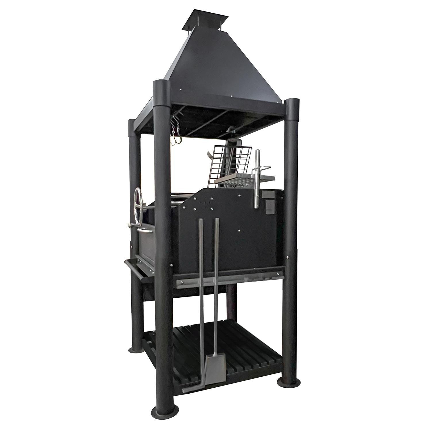 Tagwood BBQ Beast Argentine Wood Fire & Charcoal Grill - Black - BBQ02SIB
