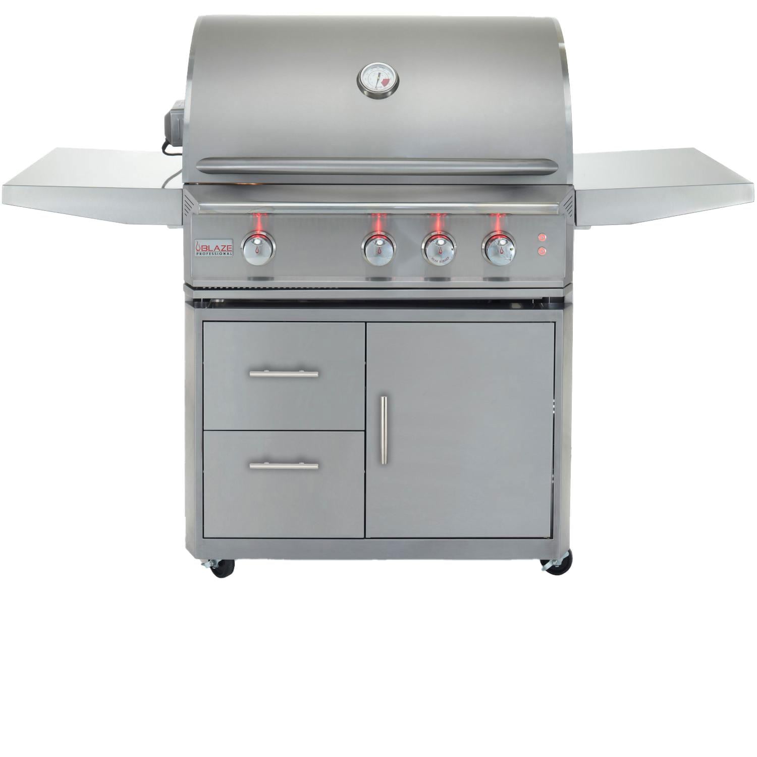 Blaze Professional LUX 34-Inch 3-Burner Freestanding Gas Grill With Rotisserie (BLZ-3PRO + CART)