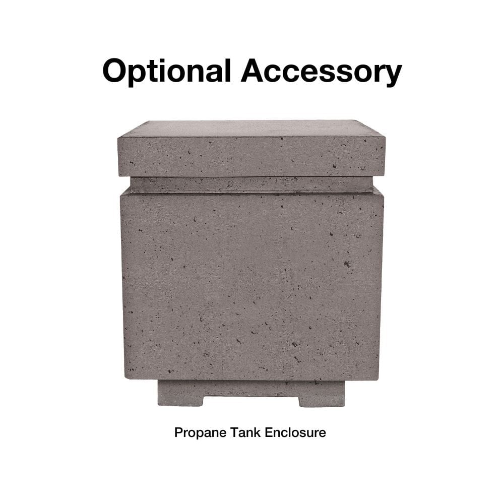 Elegant 56-Inch Rectangular Concrete Gas Fire Pit Table