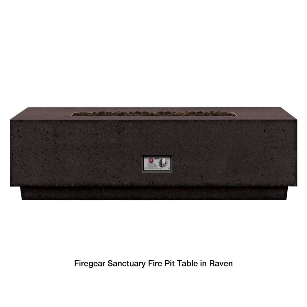 Elegant 56-Inch Rectangular Concrete Gas Fire Pit Table