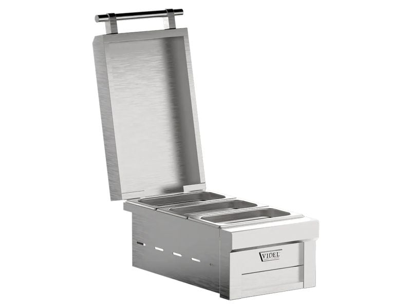 Videl 5-Ft Alta Outdoor Kitchen Island with Griddle, Burner, Drawers and Food Warmer