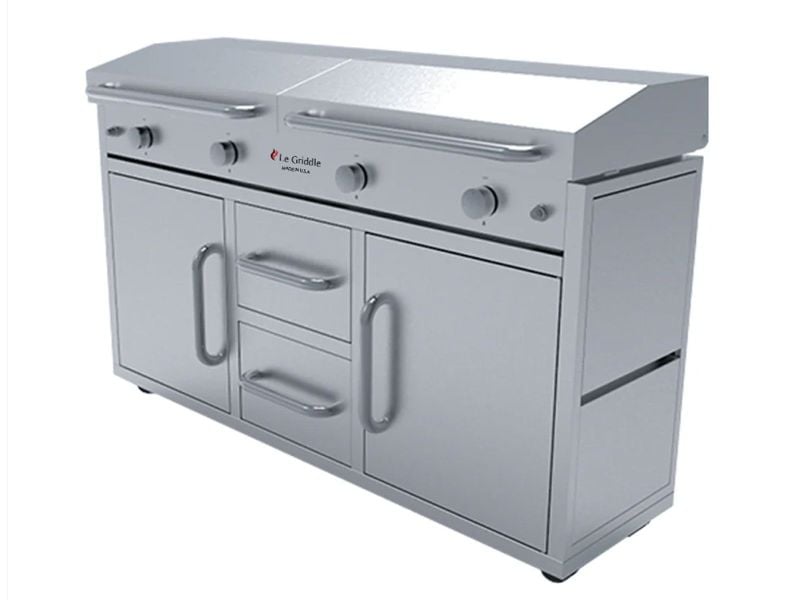 Le Griddle The Grand Texan 60-Inch 4-Burner Freestanding Gas Griddle