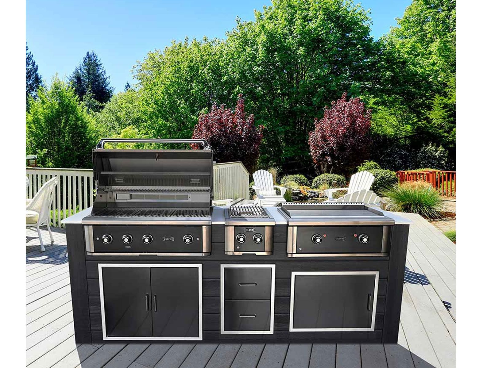 Wildfire 16 X 22 Black 304 Stainless Steel Double Access Drawer