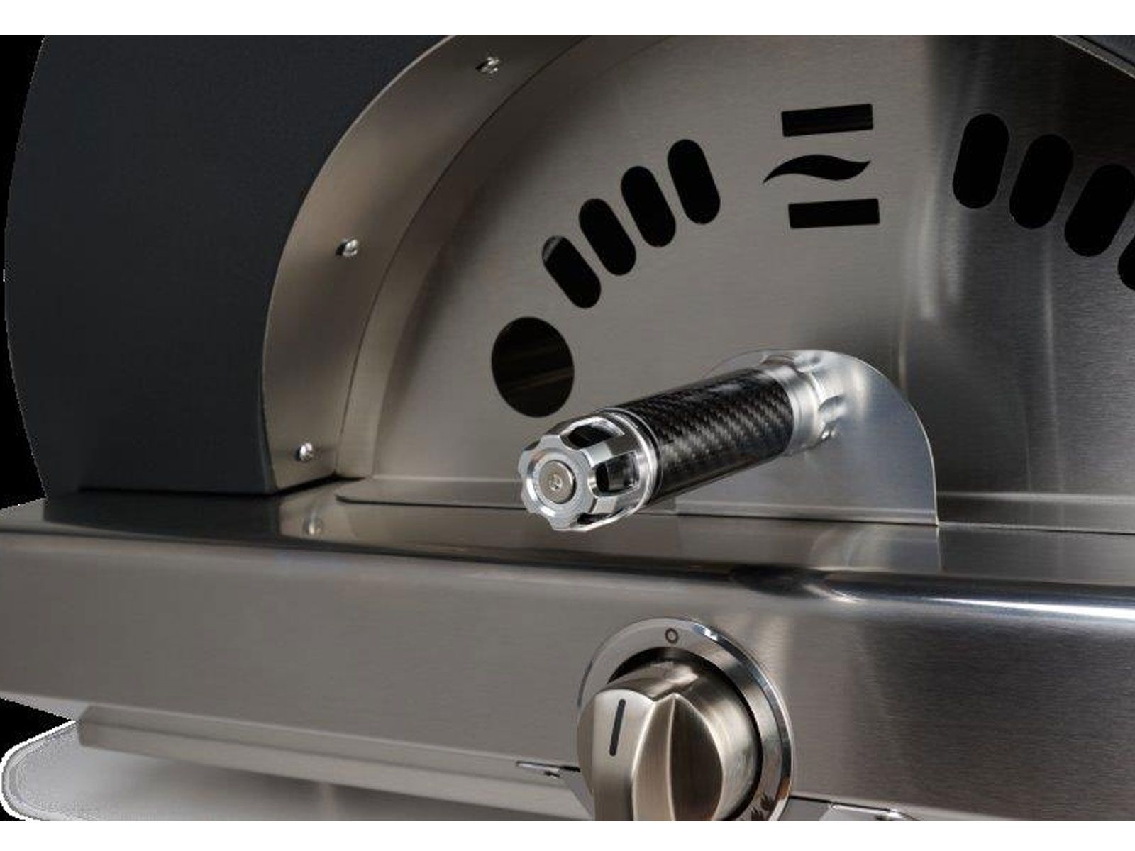 coyote 30-inch hybrid multi-fuel outdoor pizza oven - yellow