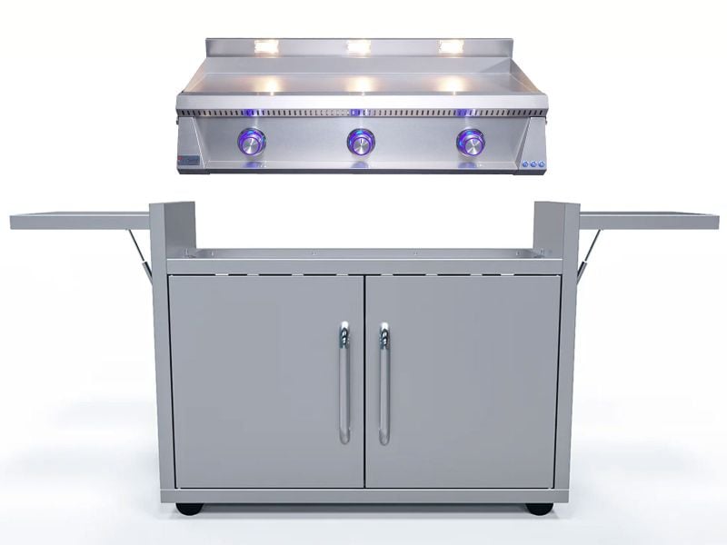 Le Griddle Pro Series 105 41-Inch 3-Burner Freestanding Gas Griddle with Lights - 6mm Plate