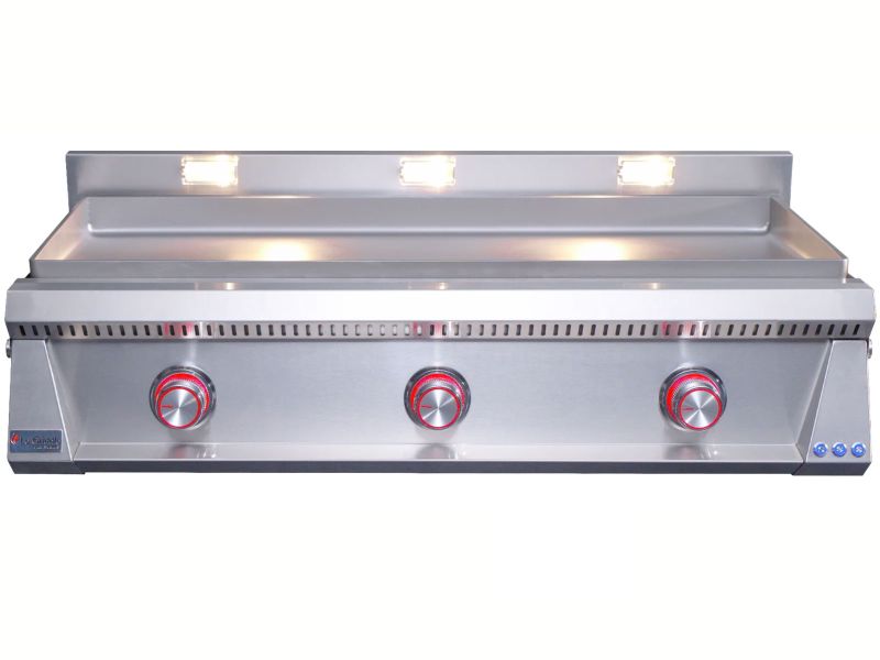 Le Griddle Pro Series 105 41-Inch 3-Burner Gas Griddle with Lights - 6mm Plate
