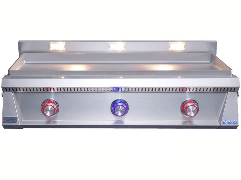 Le Griddle Pro Series 105 41-Inch 3-Burner Freestanding Gas Griddle with Lights - 6mm Plate