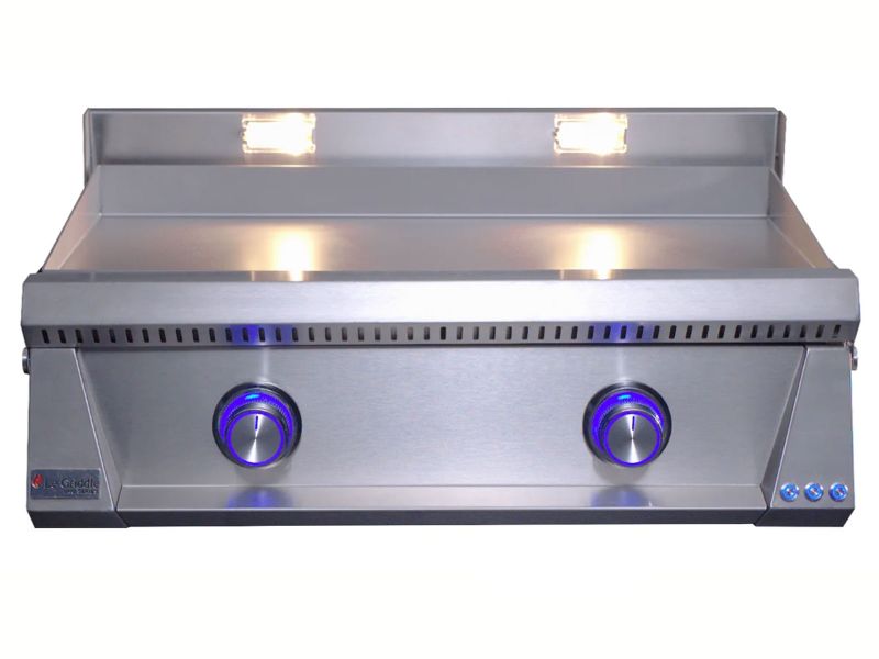 Le Griddle Pro Series 75 30-Inch 2-Burner Freestanding Gas Griddle with Lights - 3mm Plate