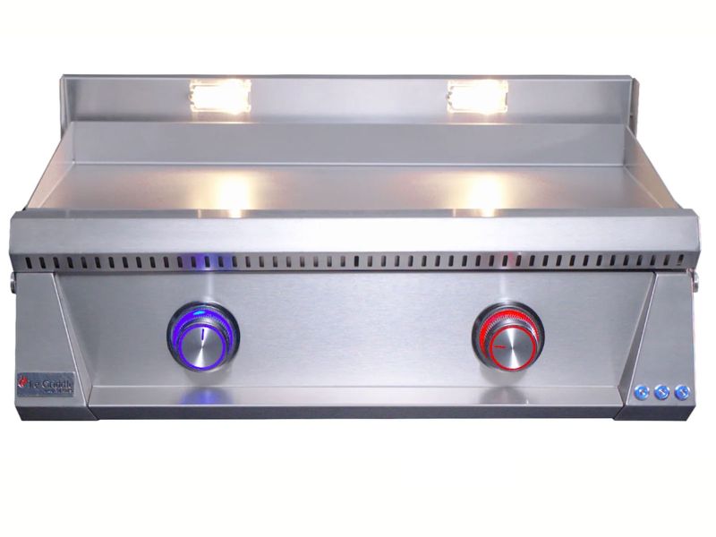 Le Griddle Pro Series 75 30-Inch 2-Burner Freestanding Gas Griddle with Lights - 3mm Plate