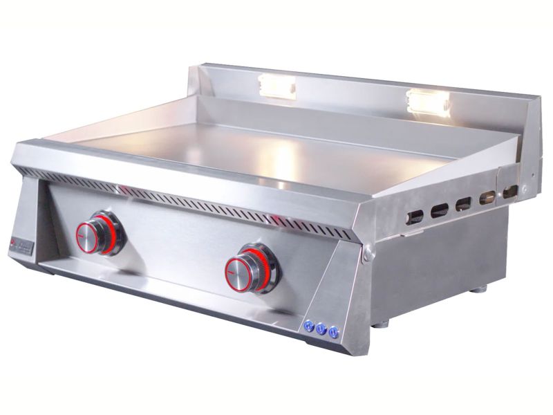 Le Griddle Pro Series 75 30-Inch 2-Burner Freestanding Gas Griddle with Lights - 3mm Plate