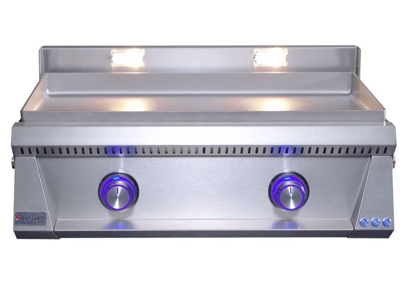 Le Griddle Pro Series 75 30-Inch 2-Burner Freestanding Gas Griddle with Lights - 6mm Plate