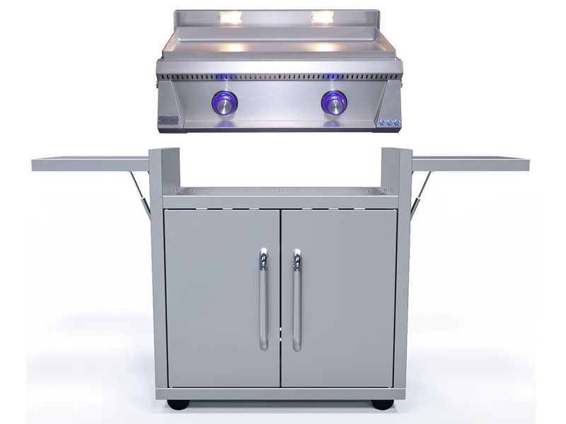 Le Griddle Pro Series 75 30-Inch 2-Burner Gas Griddle with Lights - 6mm Plate