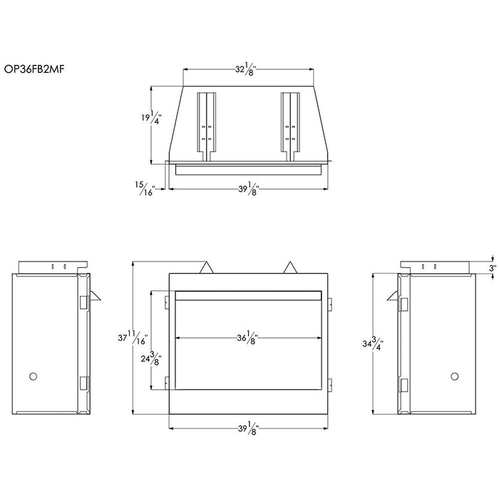 Outdoor Gas Fireplace 36 Inch