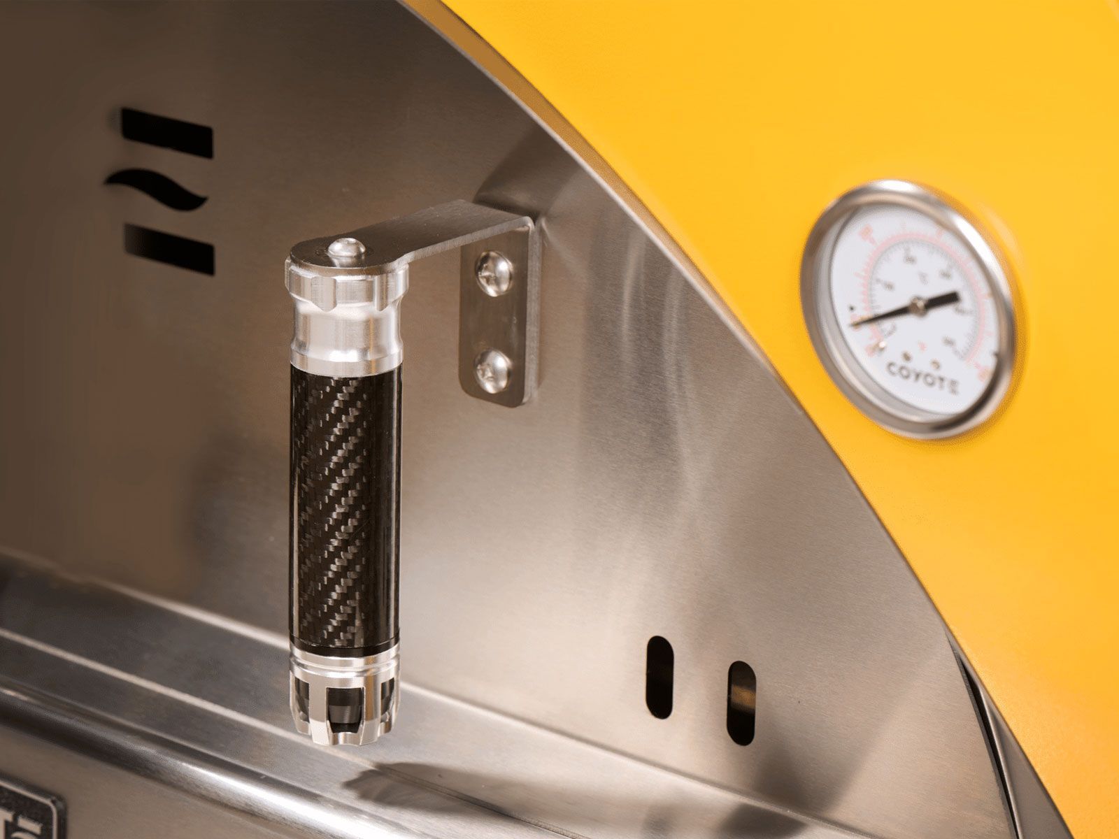 coyote 40-inch duomo wood-fired pizza oven - yellow