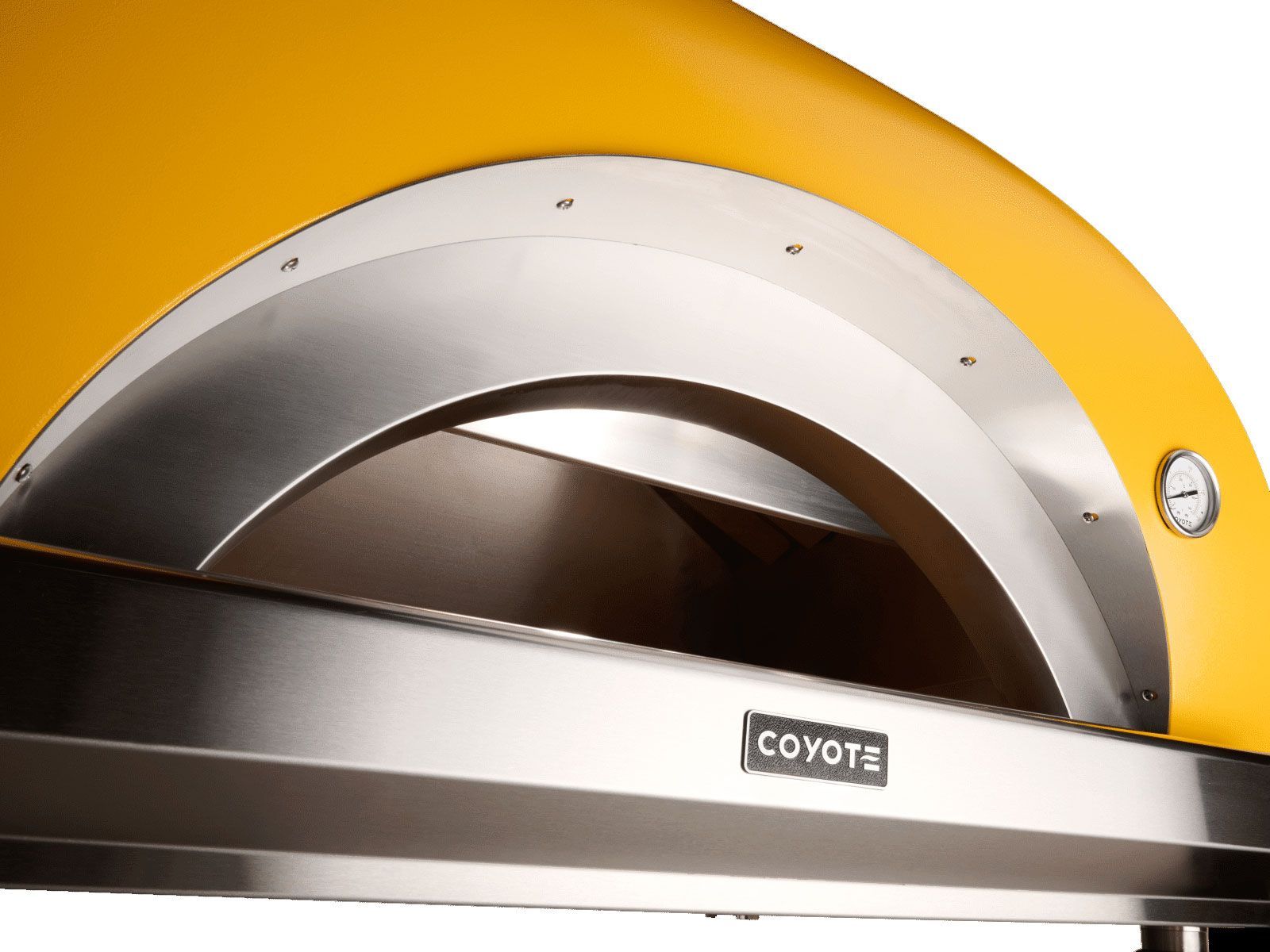 coyote 40-inch duomo wood-fired pizza oven - yellow