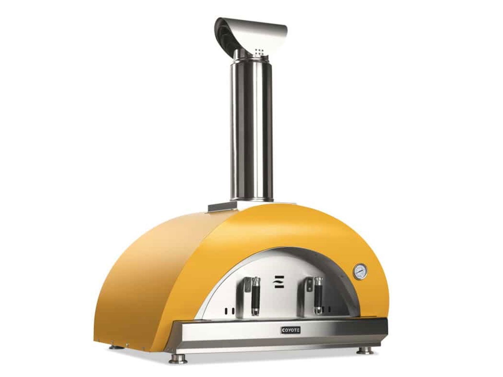 coyote 40-inch duomo wood-fired pizza oven - yellow