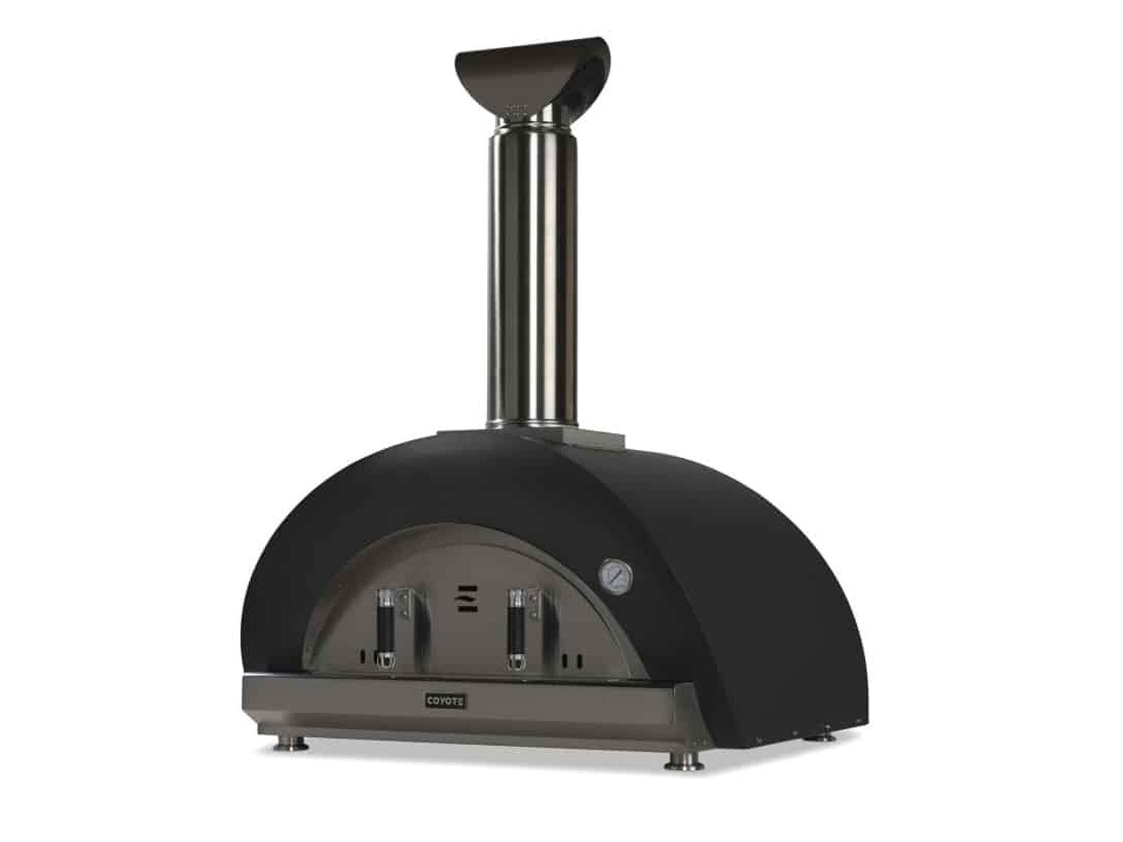 coyote 40-inch duomo wood-fired pizza oven - matte black