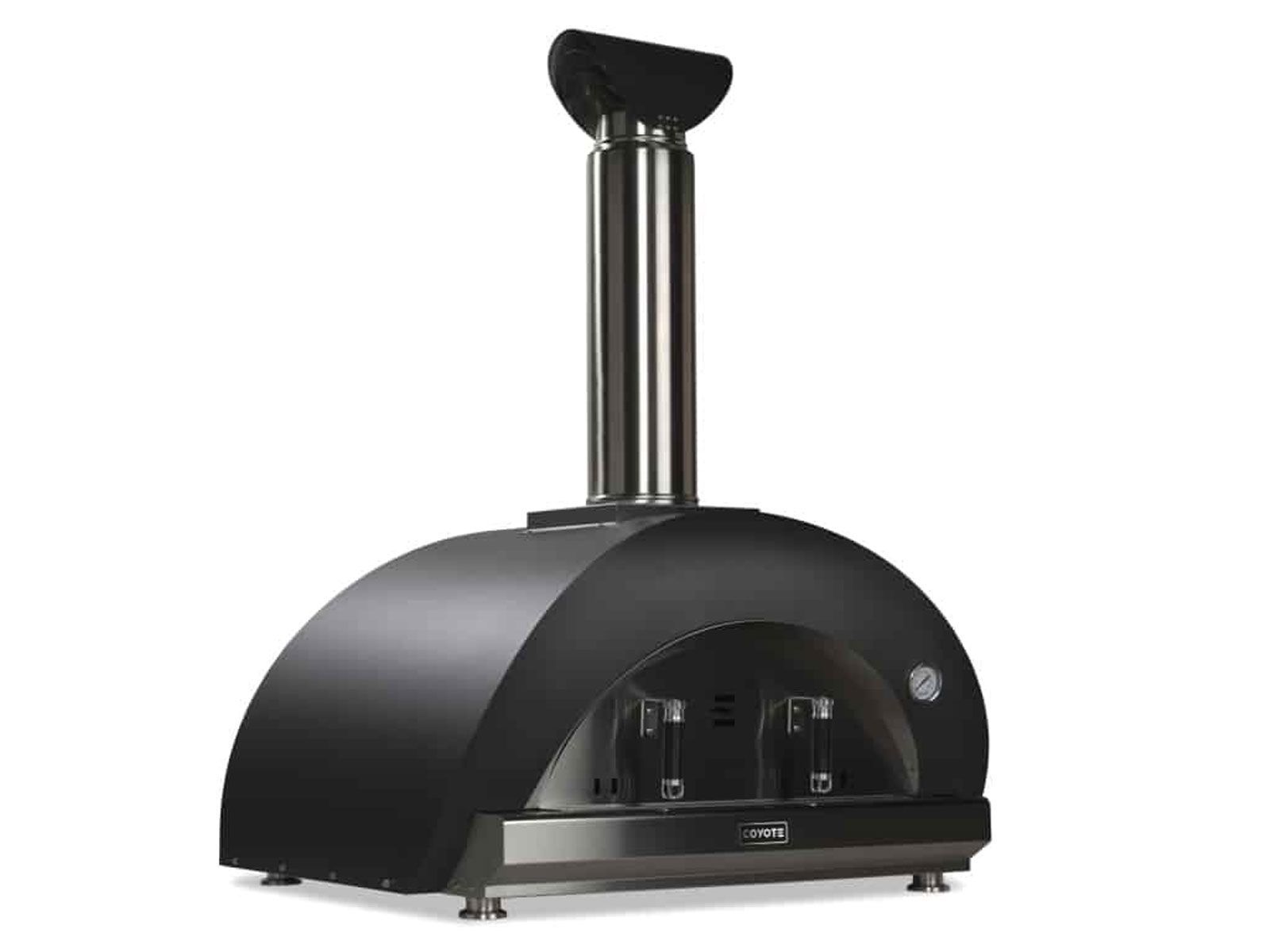 coyote 40-inch duomo wood-fired pizza oven - matte black