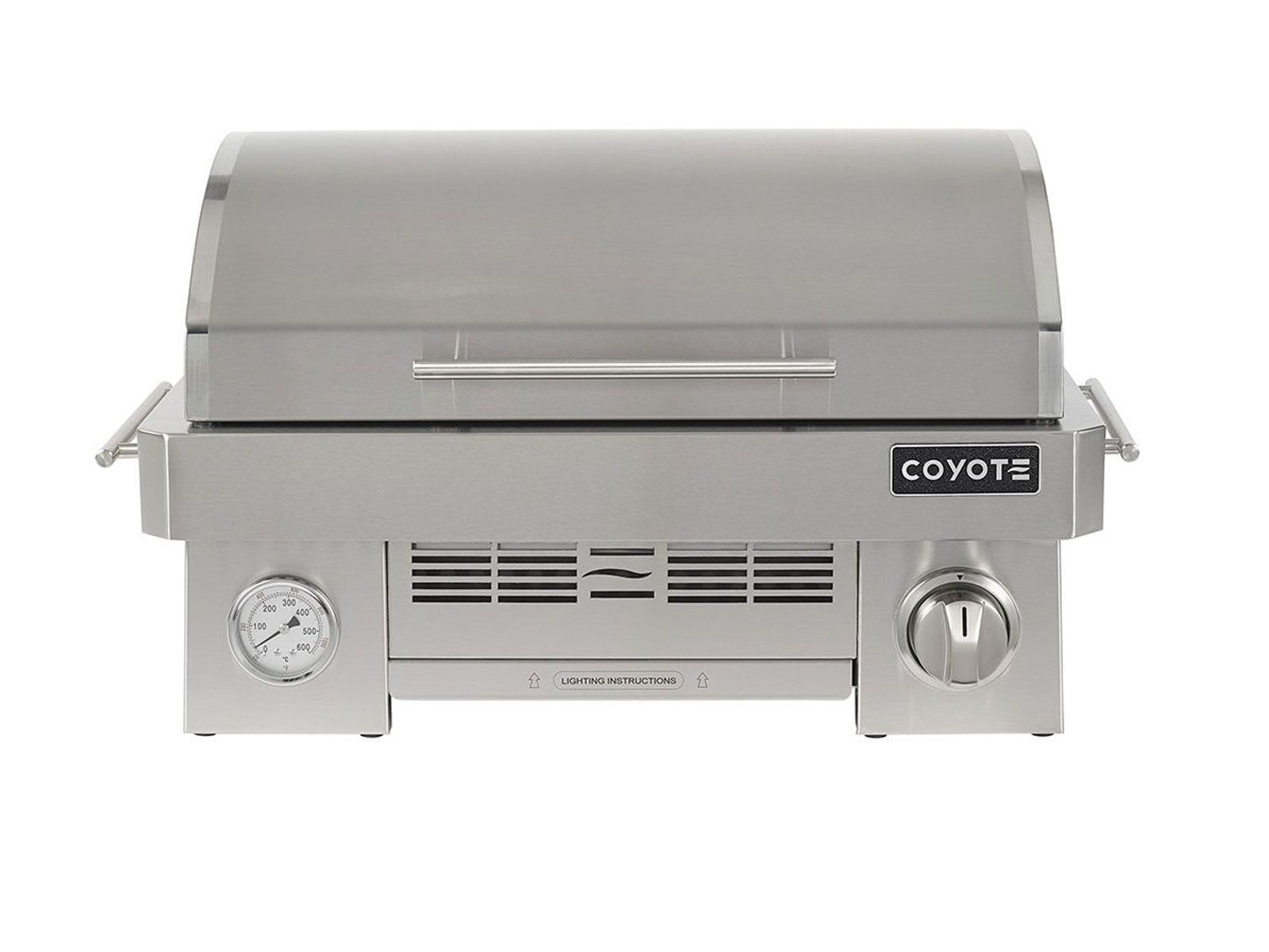 Parrilla portátil de propano de acero inoxidable Coyote de 25 pulgadas 