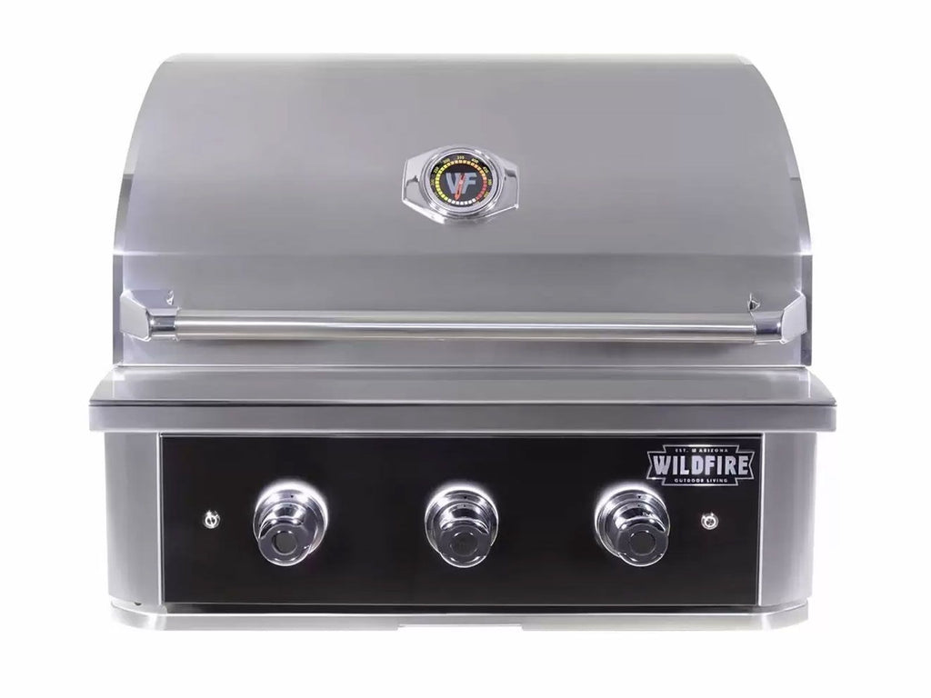 Parrilla de gas independiente Wildfire Ranch Pro de 30 pulgadas, de acero inoxidable 304, color negro 