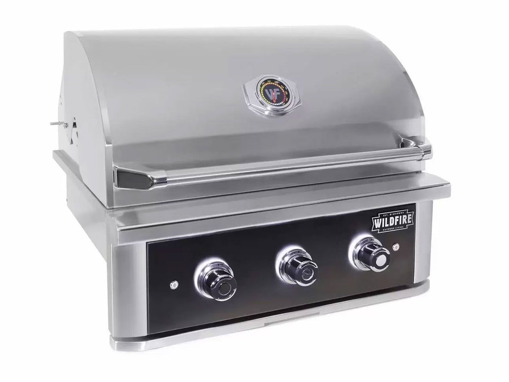 Parrilla de gas independiente Wildfire Ranch Pro de 30 pulgadas, de acero inoxidable 304, color negro 